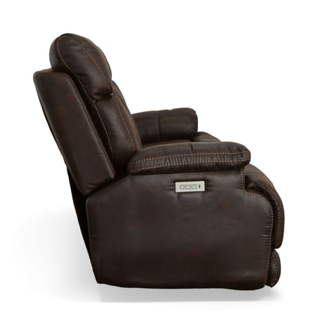 Clive Power Reclining Sofa With Power Headrests & Lumbar - Clove | Flexsteel