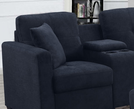 Sectional Sofa, Dark Blue - sold by Home Elegance USA