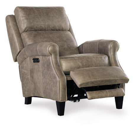 Hurley Power Recliner With Power Headrest - Dark Gray by Hooker Furniture - View 4
