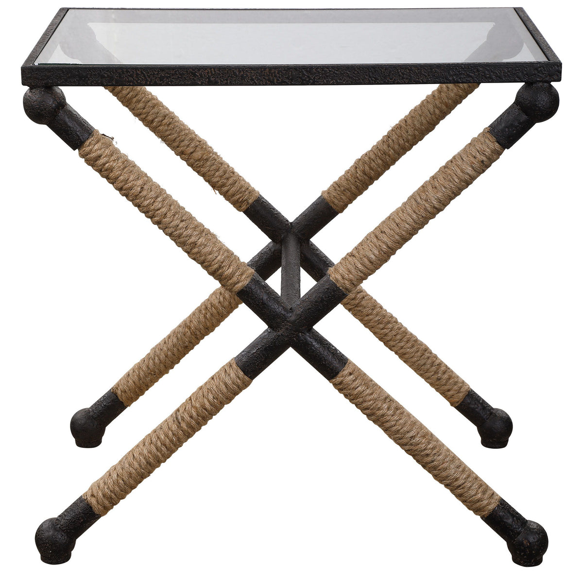 Braddock Coastal Accent Table - Black / Beige by Uttermost - View 1