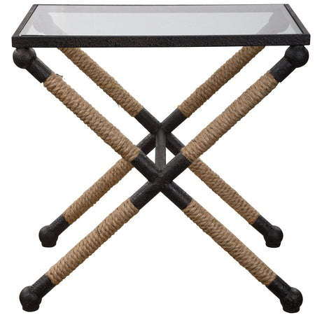 Braddock Coastal Accent Table - Black / Beige by Uttermost - View 1