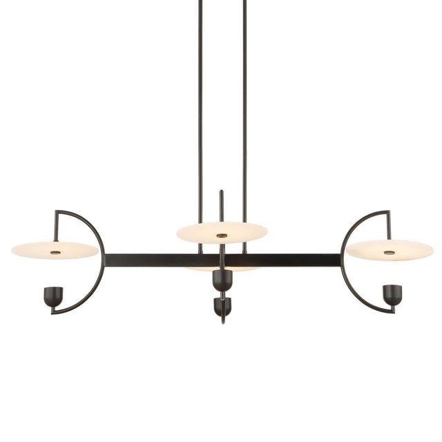 Kyoto 4 Light Linear LED Chandelier - Black by Uttermost - View 1