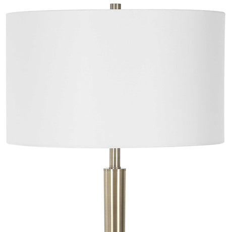 Curran Tapered Metal Floor Lamp - White by Uttermost - View 5