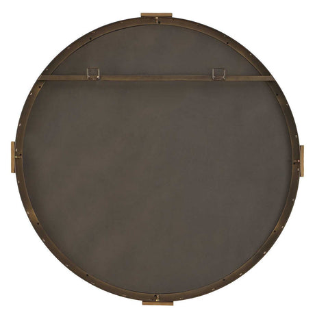 Russo Travertine Round Mirror Bronze / Brown / Gold - Beige by Uttermost - View 6