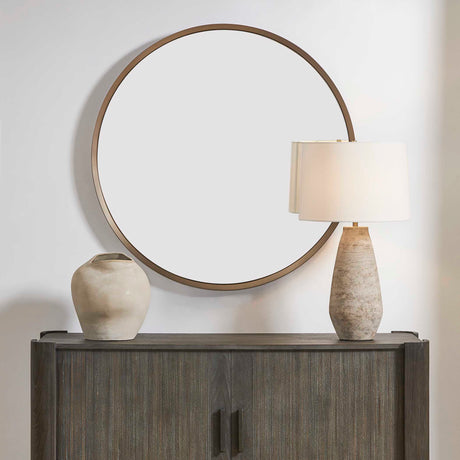 Torrado Round Mirror - Bronze by Uttermost - View 2