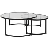Rhea Nesting Coffee Tables (Set of 2) - Black by Uttermost - View 5