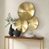 Cymbalic Round Brass Wall Art (Set of 3) Brass - Gold by Uttermost - View 3