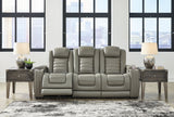 Backtrack - Gray - 3 Pc. - Power Reclining Sofa, Loveseat, Recliner | Ashley - U28005/15/18/13 - Home Elegance USA - 5