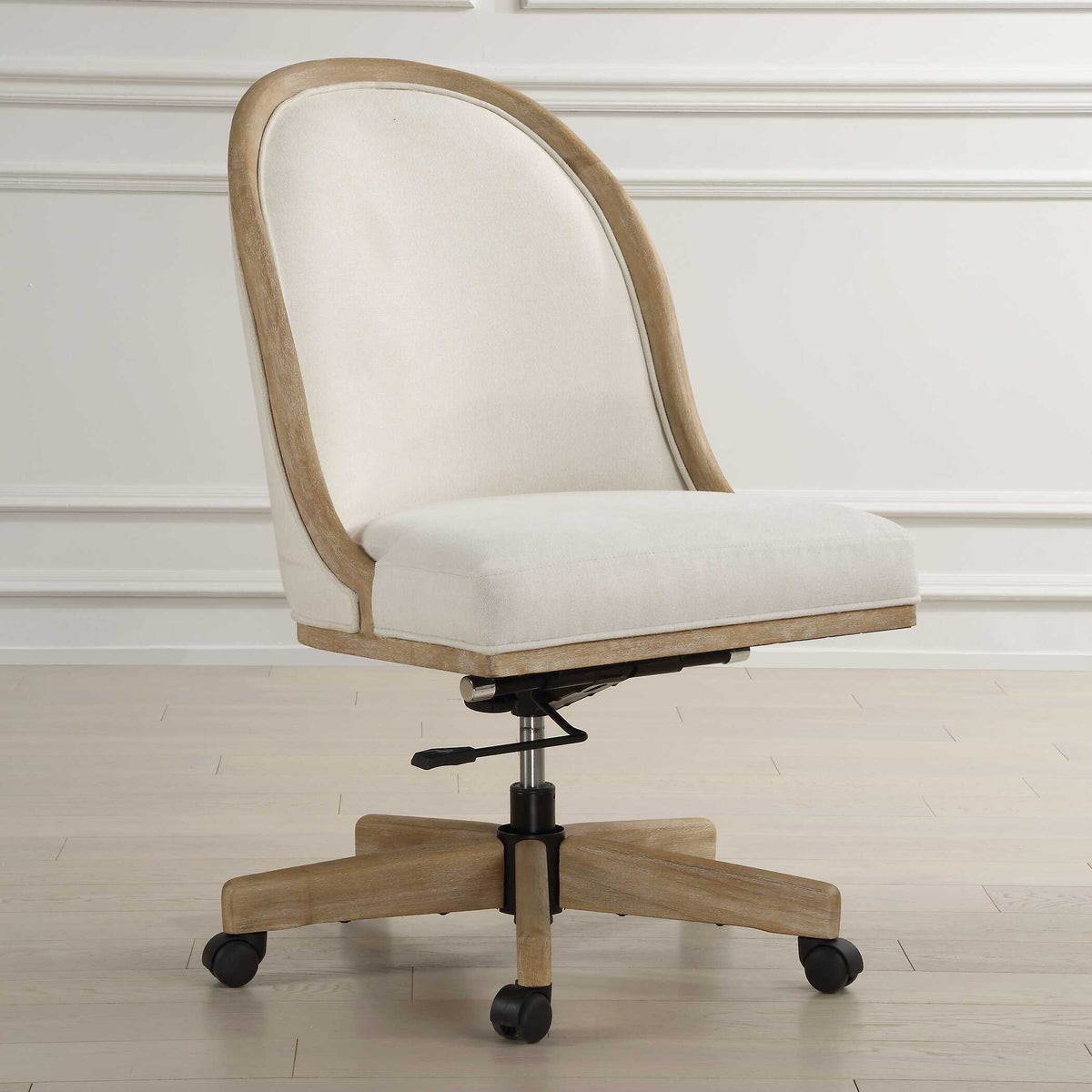 Lithe Light Oak Desk Chair - Light Brown by Uttermost - View 3