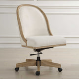 Lithe Light Oak Desk Chair - Light Brown by Uttermost - View 3
