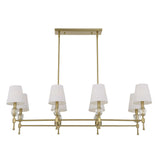 Arques 8 Light Linear Chandelier White / Gold - Gold / White by Uttermost - View 12