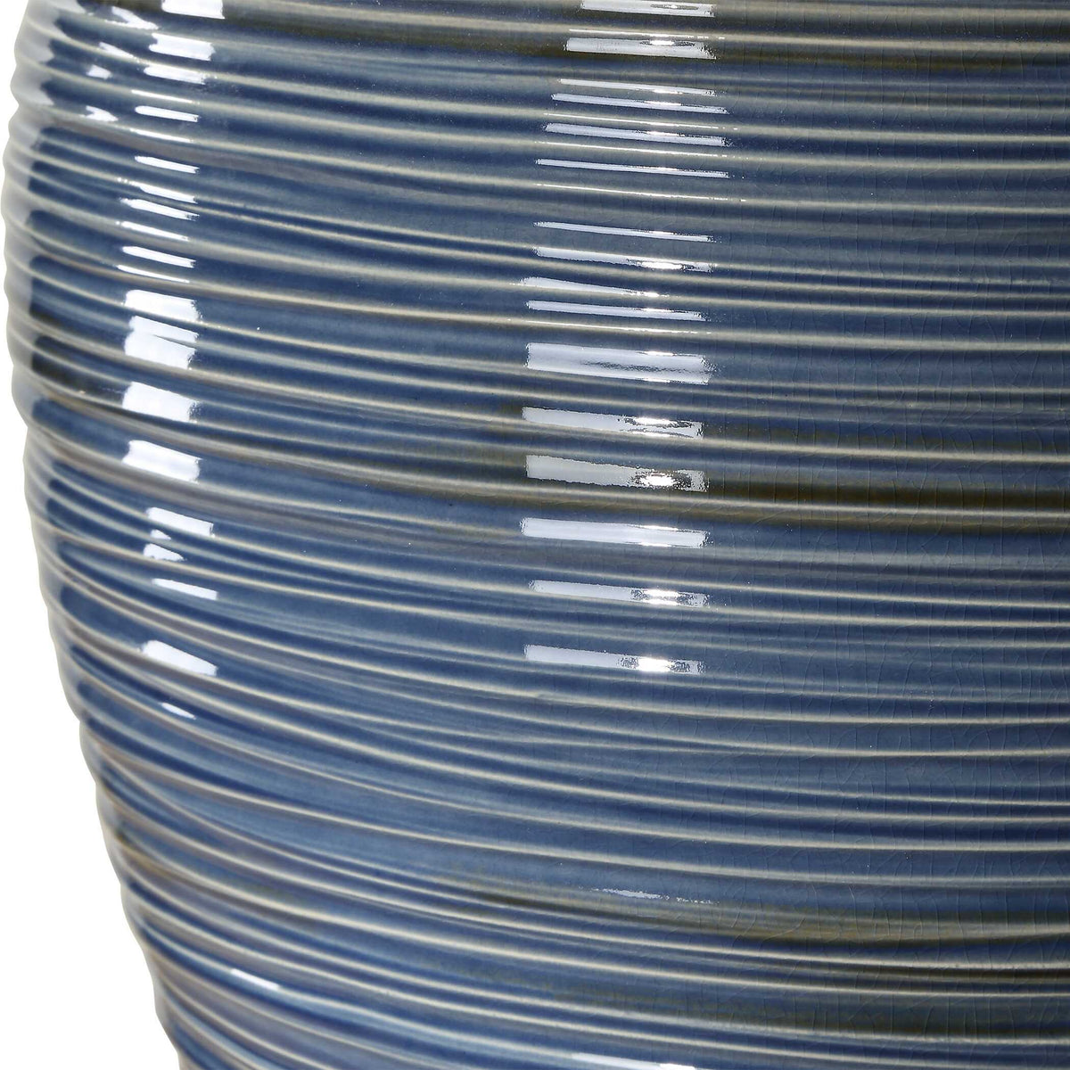Moher Glossy Blue Table Lamp by Uttermost - View 7