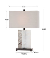 Vanda Table Lamp - Silver / Black by Uttermost - View 5
