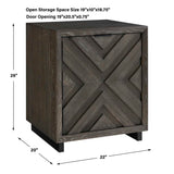 Barrett Oak Cabinet Dark Charcoal - Black by Uttermost - View 12