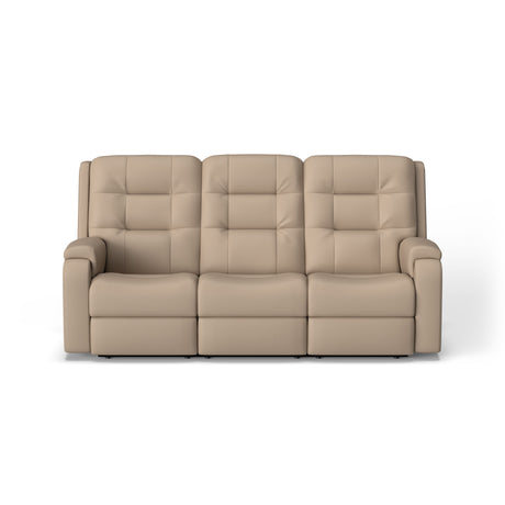 Arlo Transitional Leather Reclining Sofa | Flexsteel