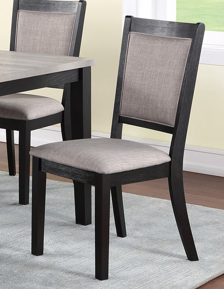 Contemporary Dining 6pc Set Table w 4x Side Chairs And Bench Padded Upholstered Cushion Seats Chairs Solid wood And Veneers Dining Room Furniture - sold by Home Elegance USA