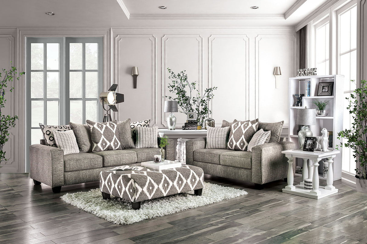 Basie - Sofa & Loveseat - Gray | Home Elegance USA