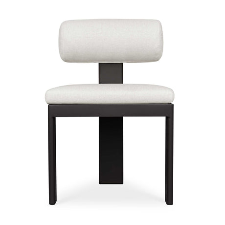 Bolster Back Outdoor Dining Chair - White / Black by Uttermost - View 1