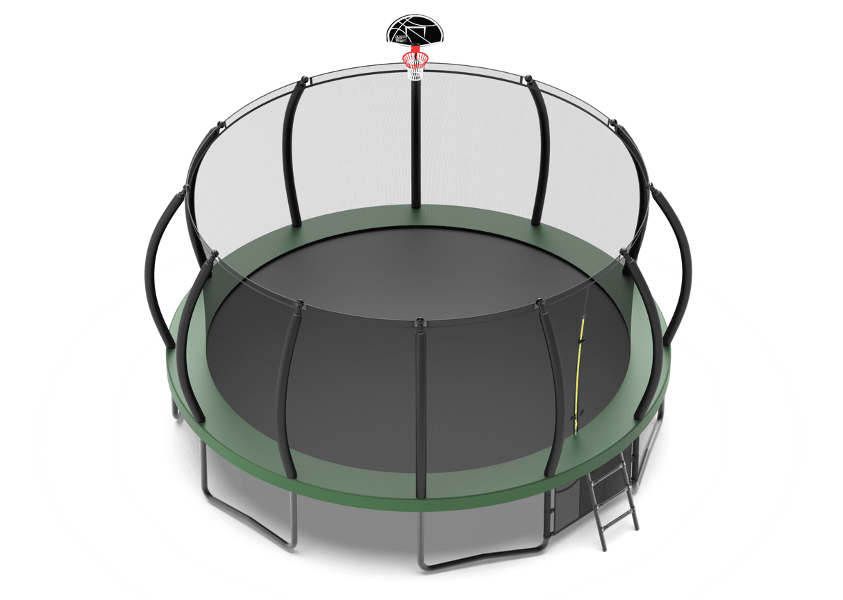 16FT Trampoline with Basketball Hoop - Recreational Trampolines with Ladder ,Shoe Bag and Galvanized Anti - Rust Coating - K1163S00007 - image - 3