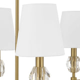 Arques 8 Light Linear Chandelier White / Gold - Gold / White by Uttermost - View 14