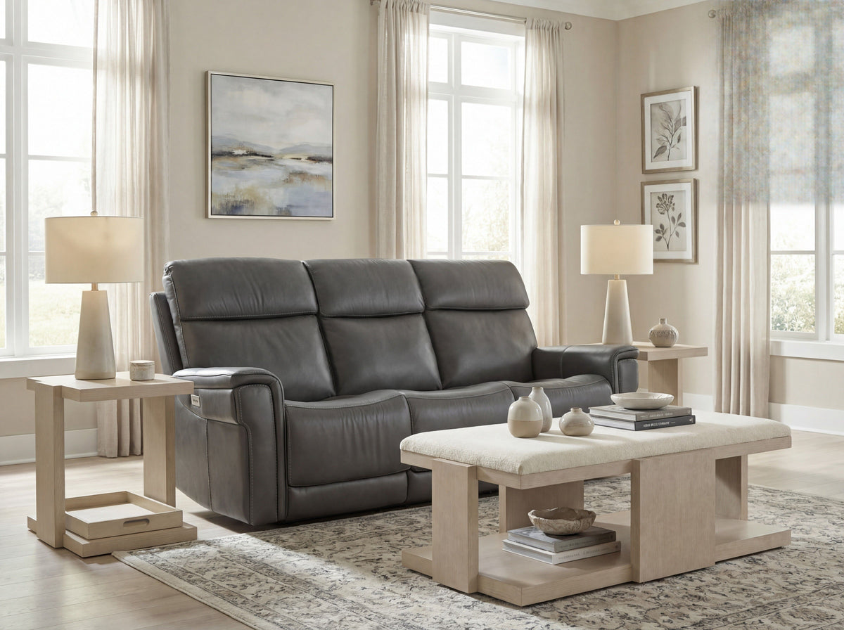 Lyra Zero Gravity Power Sofa With Power Headrest - Dark Gray by Hooker Furniture - View 3