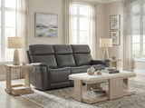 Lyra Zero Gravity Power Sofa With Power Headrest - Dark Gray by Hooker Furniture - View 3