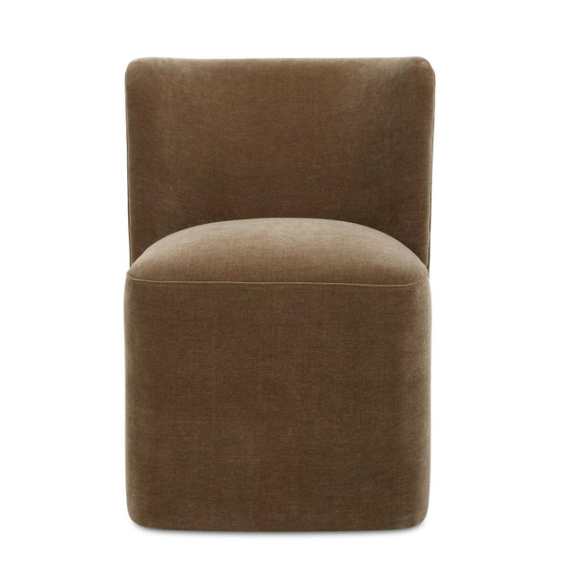 Outlook Modern Velvet Dining Chair - Dark Brown by Uttermost - View 1