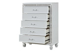 Crystal Chest Made with Wood and Finished in White - B00970956 - Home Elegance USA - 2