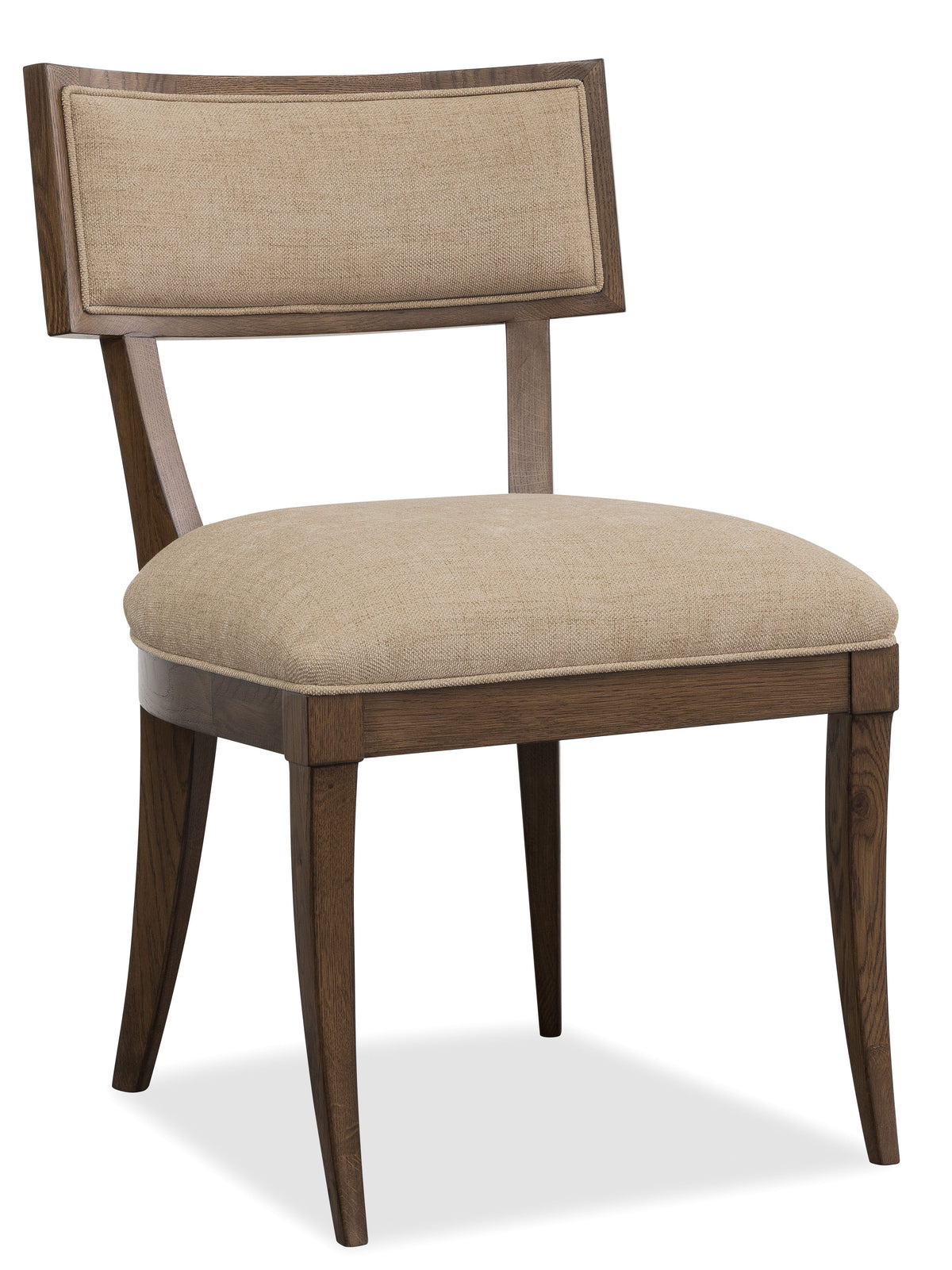 Cashiers Klismos Fabric Chair (Set of 2) Chestnut / Willarae Cashew - Dark Brown / Beige by Hooker Furniture - View 1