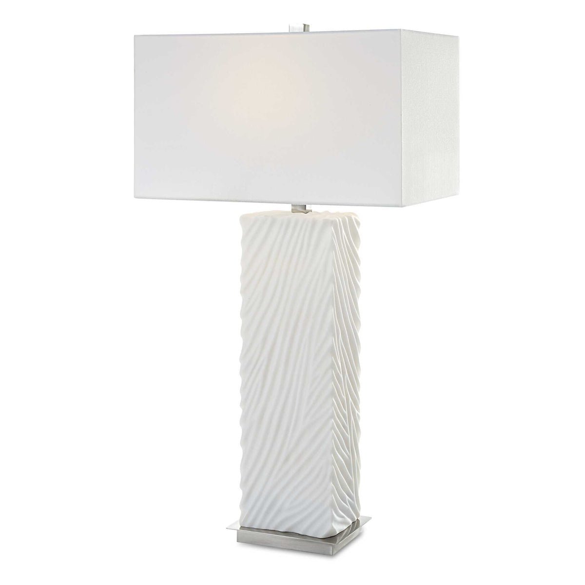 Pillar Marble Table Lamp - White by Uttermost - View 1