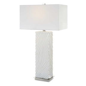 Pillar Marble Table Lamp - White by Uttermost - View 1