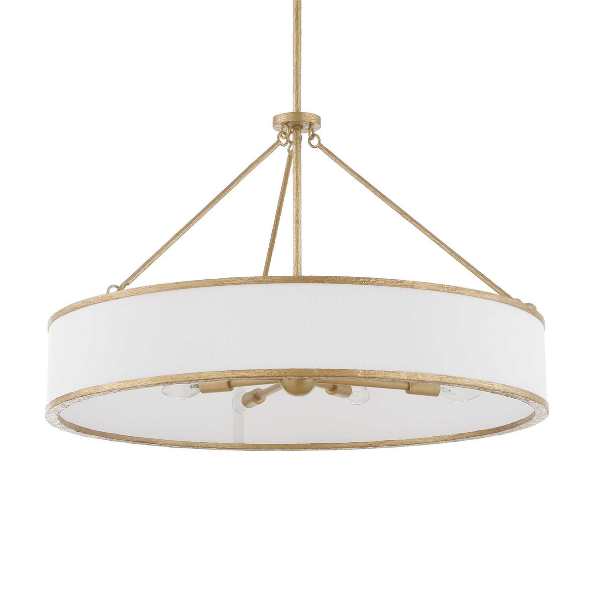 Algiers 8 Light Drum Pendant - Gold / White by Uttermost - View 5