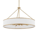 Algiers 8 Light Drum Pendant - Gold / White by Uttermost - View 5