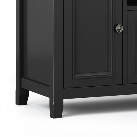 Amherst 72 inch Wide Solid Wood TV Stand in Black For TVs up to 80 inches - sold by Home Elegance USA