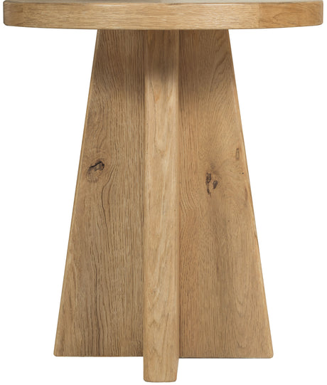 Driftwood Round End Table Buckboard - Light Brown by Hooker Furniture - View 1