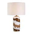 Ararat Swirl Table Lamp - Dark Brown / White by Uttermost - View 1