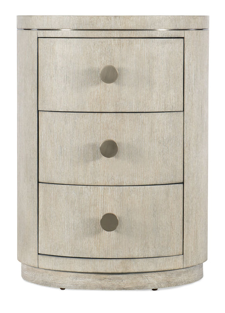 Modern Mood Round Nightstand - Beige by Hooker Furniture - View 3
