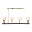 Franconia 8 Light Pendant - Black / White by Uttermost - View 1