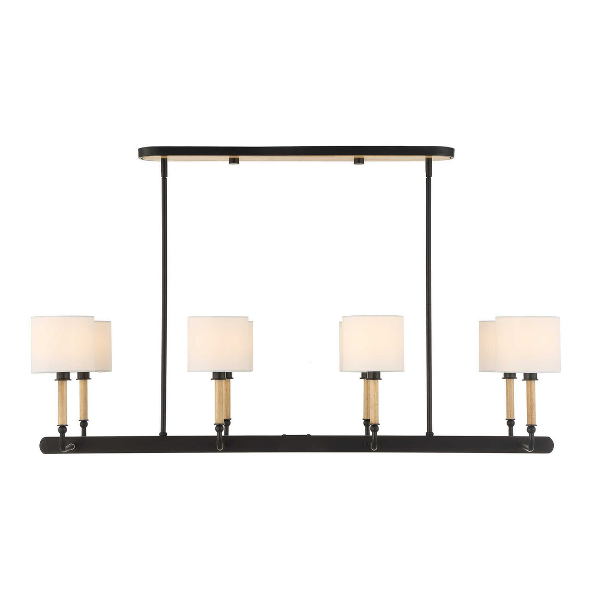 Franconia 8 Light Pendant - Black / White by Uttermost - View 1