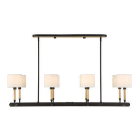Franconia 8 Light Pendant - Black / White by Uttermost - View 1