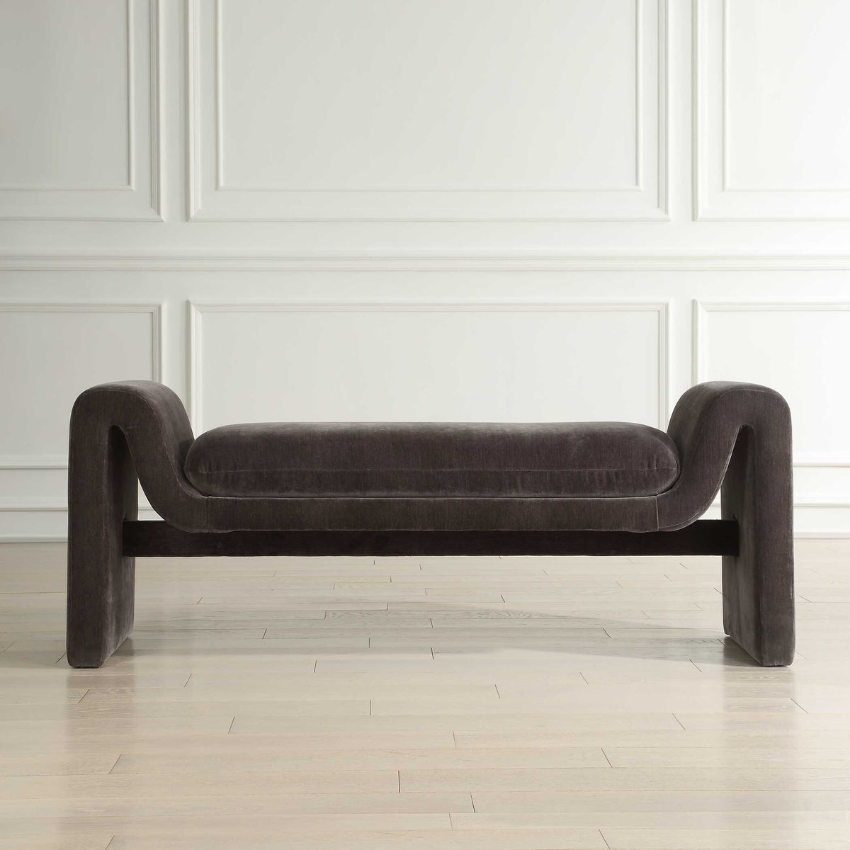 Manson Modern Bench Charcoal - Dark Gray by Uttermost - View 4