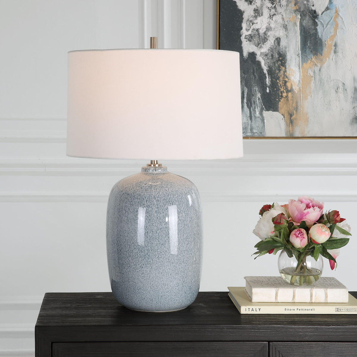 Jubilee Table Lamp Sky Blue - Light Blue by Uttermost - View 2