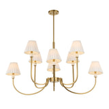 Poppins 8 Light Brass Chandelier White / Gold - Gold / White by Uttermost - View 8