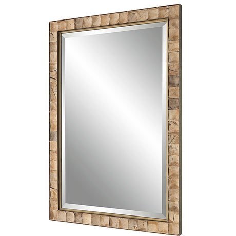 Cocos Coconut Shell Mirror - Light Brown by Uttermost - View 4