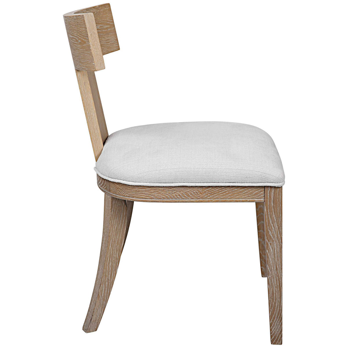 Idris Armless Chair Natural White & Light Brown - White / Light Brown by Uttermost - View 4