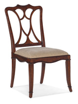 Charleston Upholstered Seat Side Chair (Set of 2) - Dark Brown / Beige by Hooker Furniture - View 1