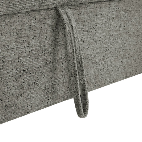 Versatile Light Grey Chenille Sectional Sofa Bed with Storage, Cup Holders & Charging Ports, 109.9' - sold by Home Elegance USA