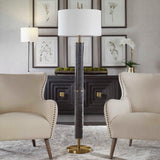 Summit Rustic Floor Lamp - Black / White by Uttermost - View 3