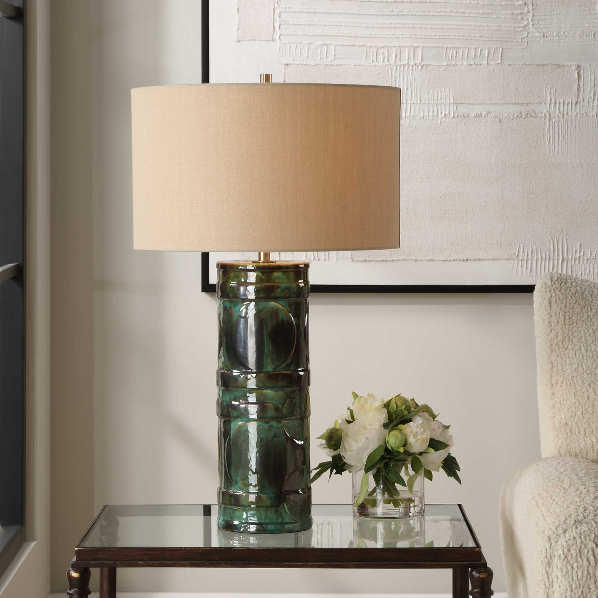 Loch Green Glaze Table Lamp by Uttermost - View 2