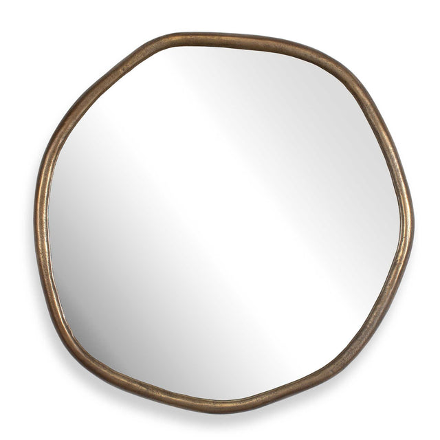Ambrose Indoor-Outdoor Round Mirror Brass / Gold - Bronze by Uttermost - View 1